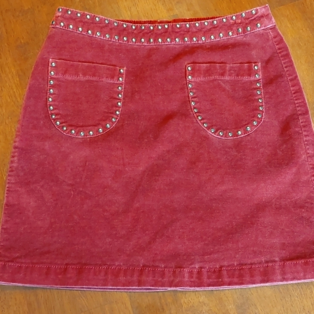 Junior Miniskirt Massimo Studded Velveteen Pockets